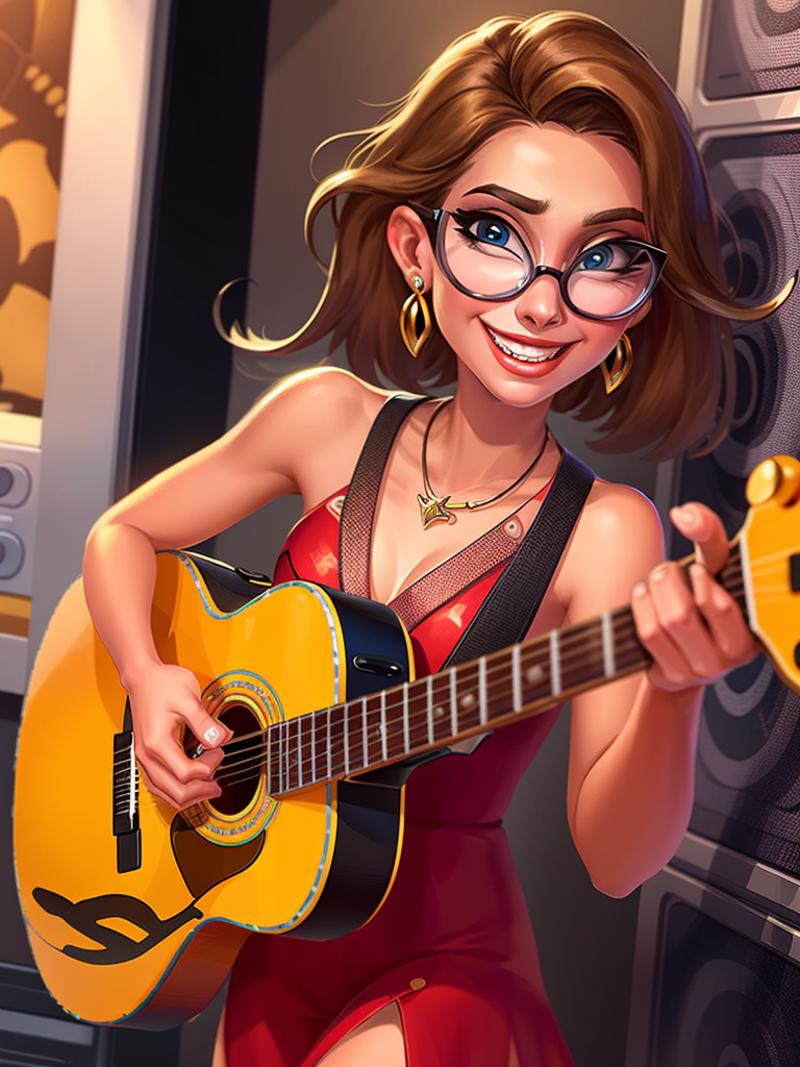 11870-860471927-Best quality, happily, A girl in a red dress who plays the guitar,.png